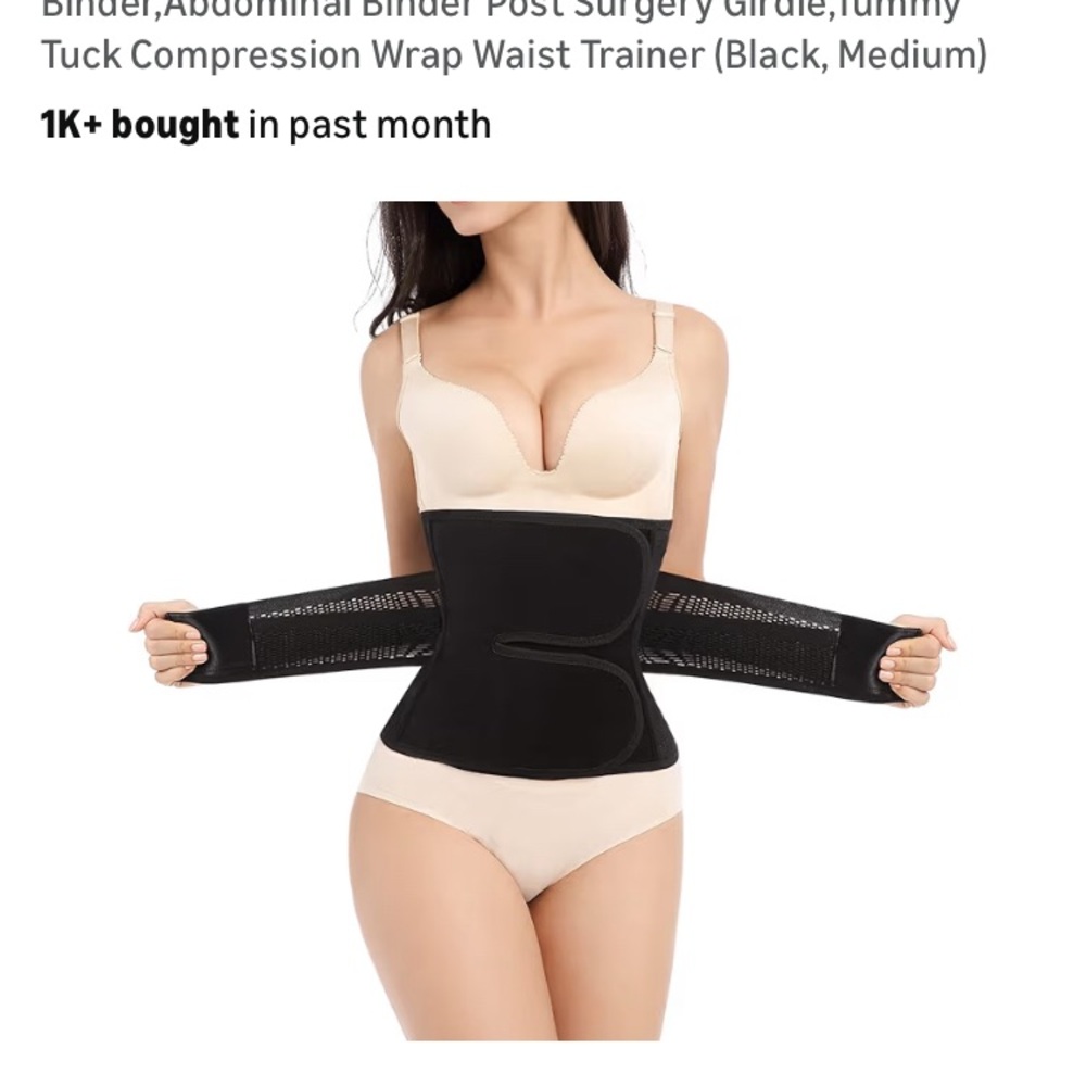 Trendy Tummy Maternity Black Waist Trainer Postpartum Abdominal Binder